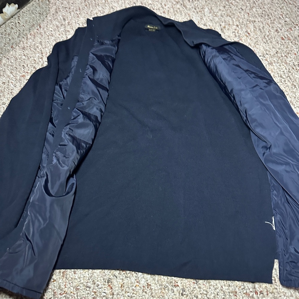 Massimo Dutti Men Contrast Technical Jacket with navy knit -L - Picture 4 of 7